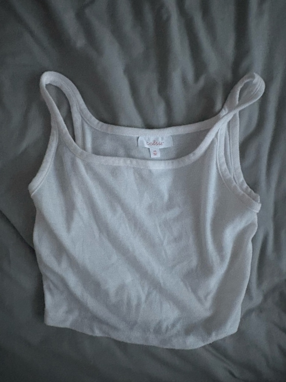 Target White Ribbed Tank Top